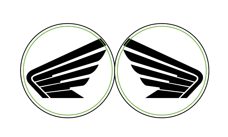 Stickers (x2) pour Catadioptres HONDA