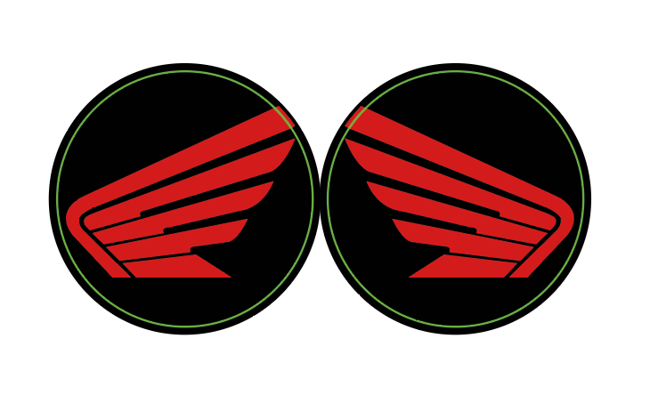 Stickers (x2) pour Catadioptres HONDA