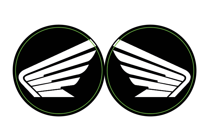 Stickers (x2) pour Catadioptres HONDA