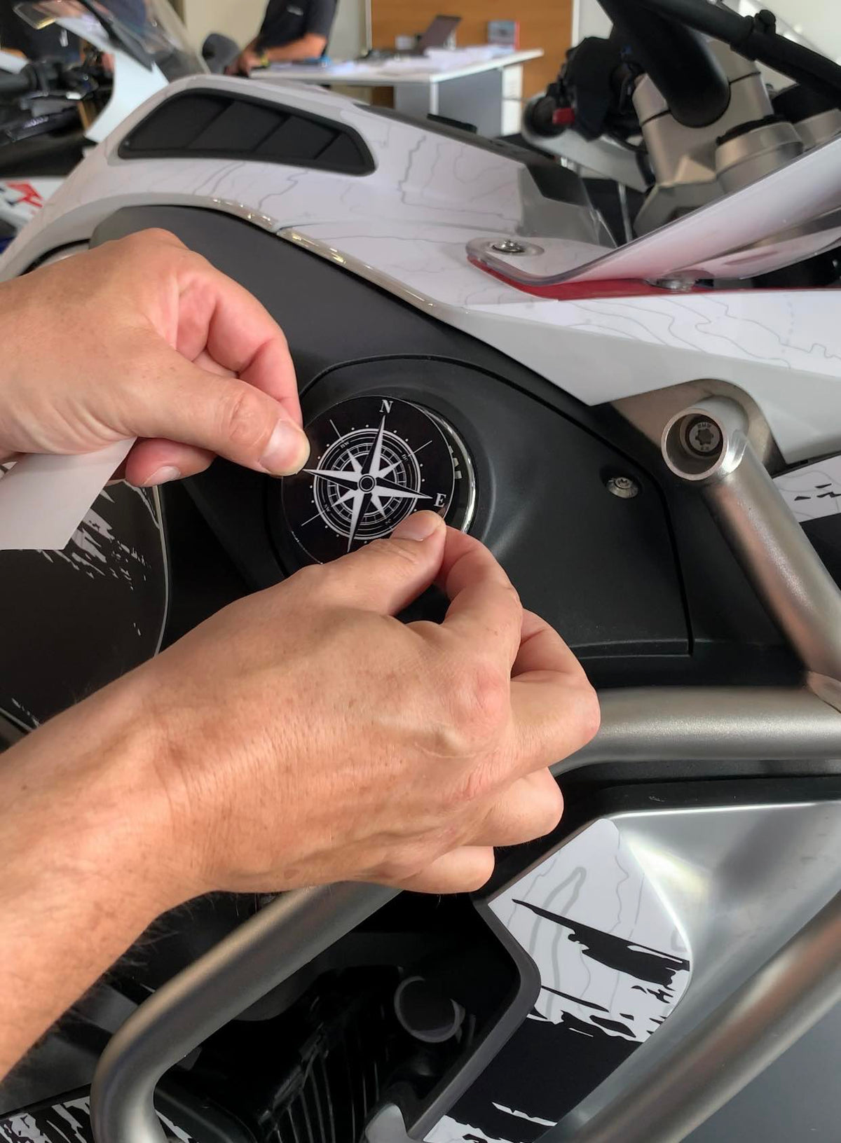 Sticker Logo BMW Motorrad – Autocollant Recouvrement Logo Moto BMW