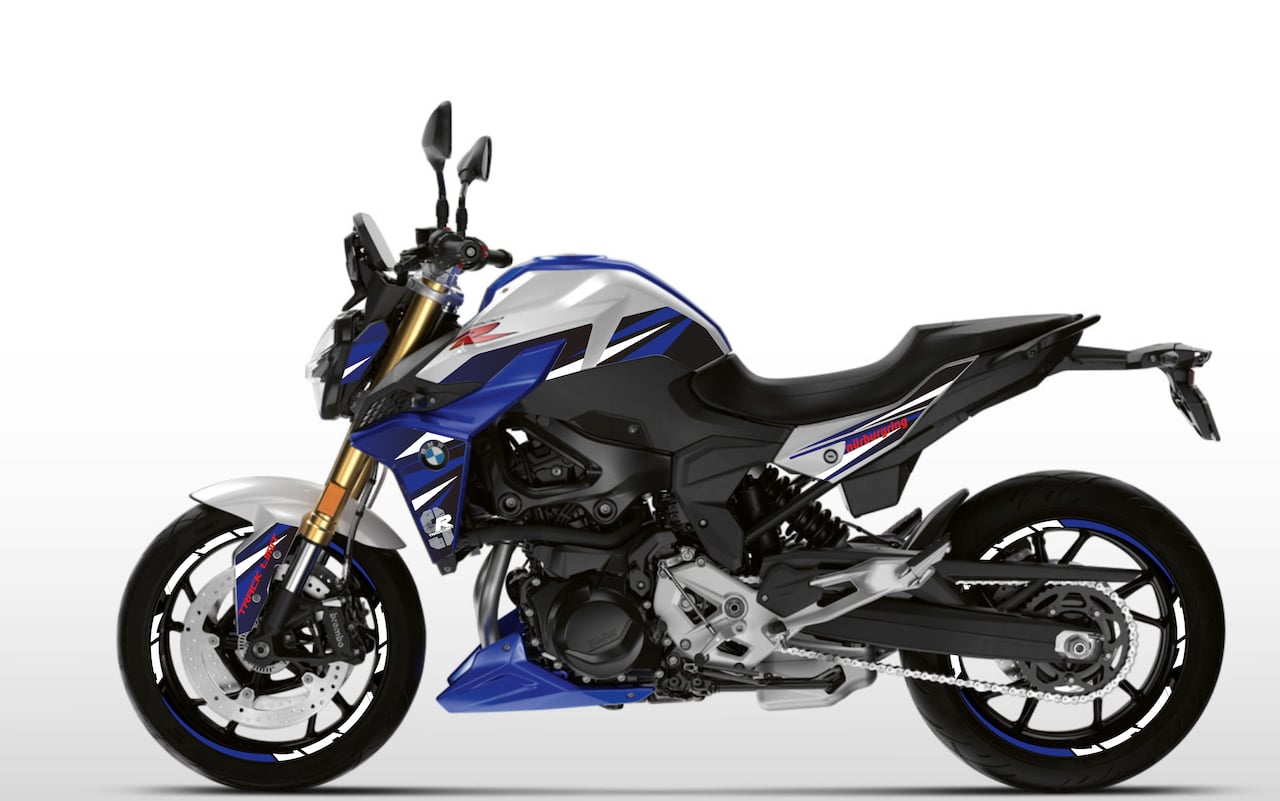 BMW-MOTORRAD-MOTO-F900-R-personnalisation-kit-deco-stickers-burn-out-design-nurburgring-noir-bleu