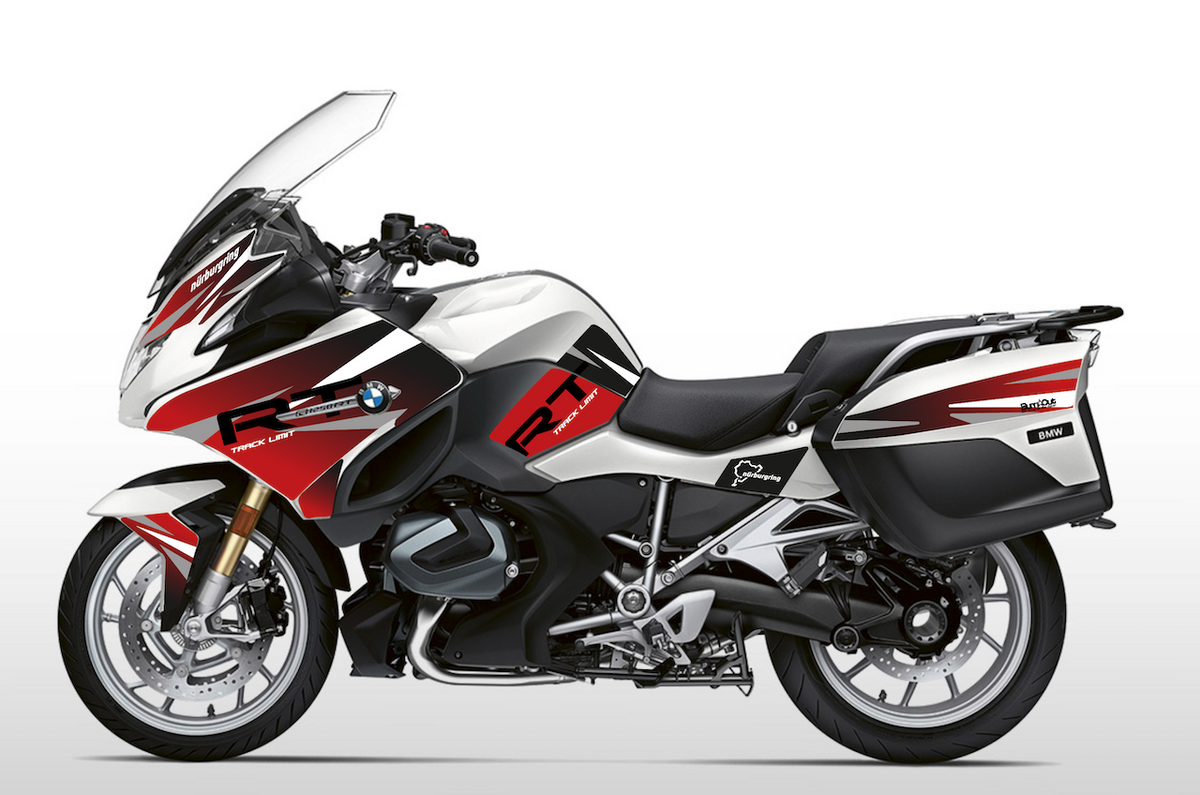 Kit déco stickers BMW R 1200 RT / R 1250 RT – Design RT Rouge & Noir dégradé – stickers moto thermoformables