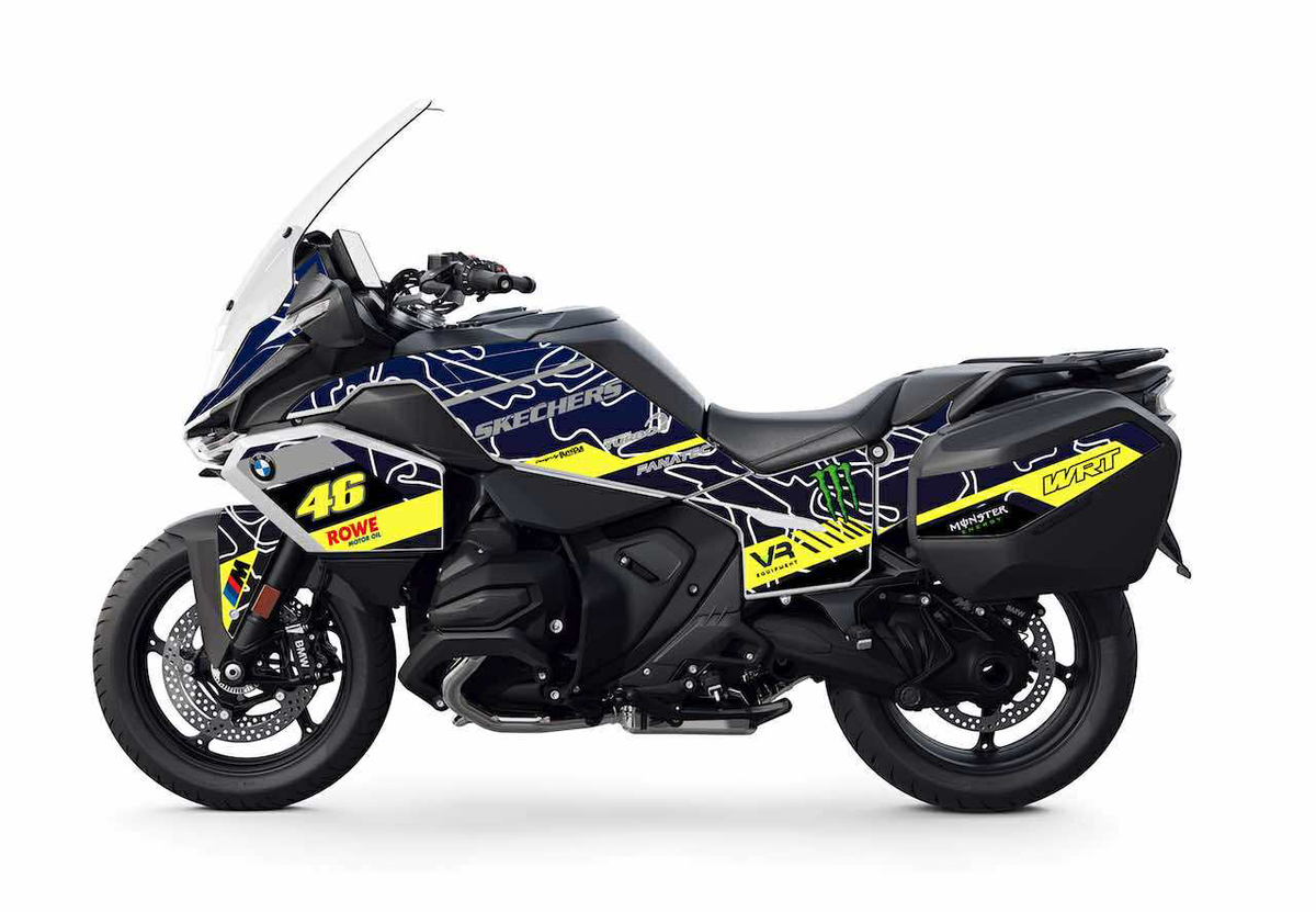 BMW R1300 RT power stickers kit deco burn out design bleu WRF VR46