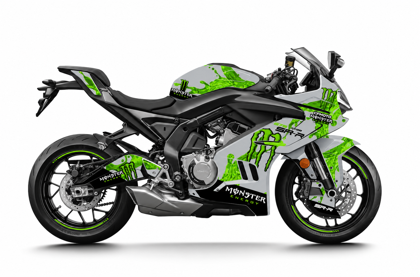 CFMOTO-MOTO-675-SR-675SRR-personnalisation-kit-deco-stickers-burn-out-design-monster-vert