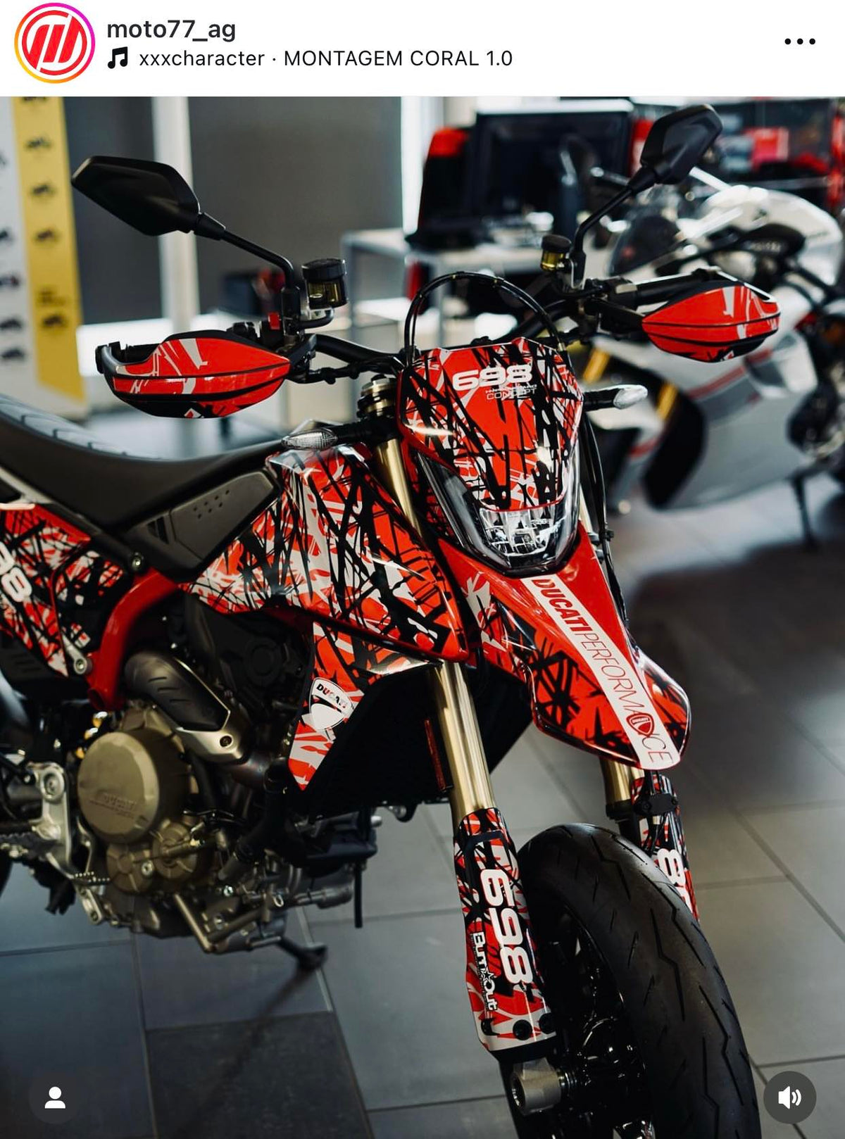 Kit Déco Ducati Hypermotard 698 Mono (2024+) – 8 Graphismes Full Cover, WSBK, Pramac, MM93, FB63 | Made in France