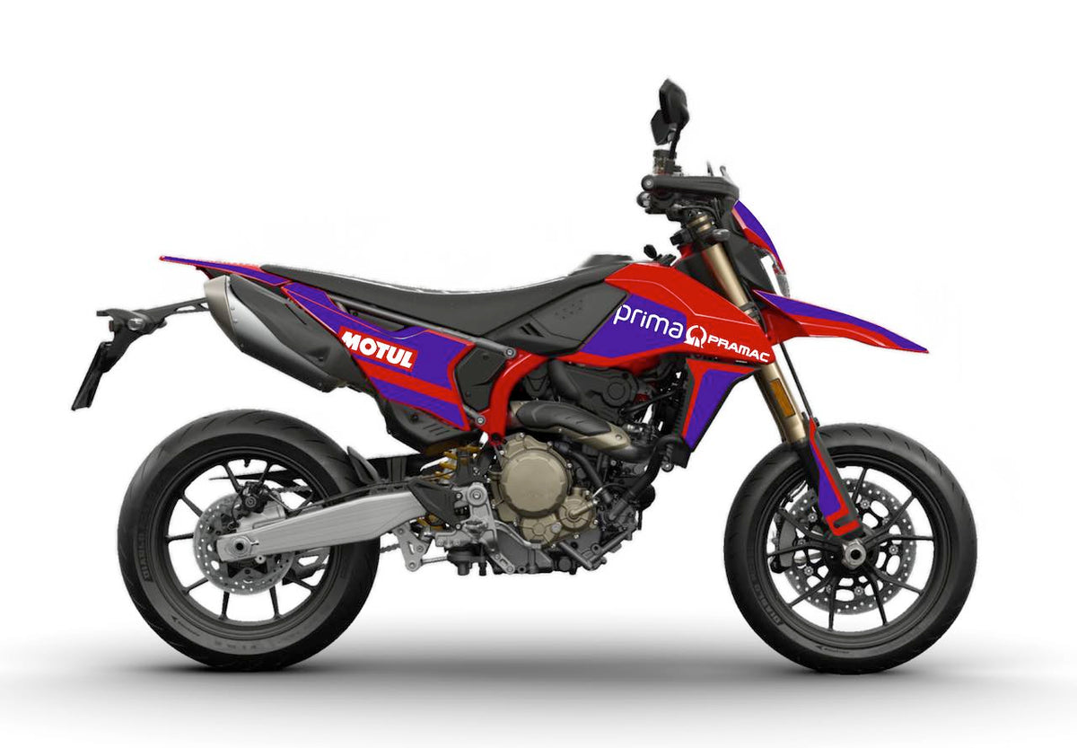 Kit Déco Ducati Hypermotard 698 Mono (2024+) – 8 Graphismes Full Cover, WSBK, Pramac, MM93, FB63 | Made in France