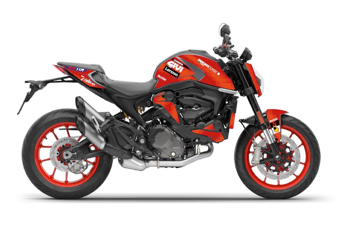 Kit Déco Ducati Monster 937 (2021+) – Stickers Full Cover MotoGP, MM93, FB63, Performance | Made in France