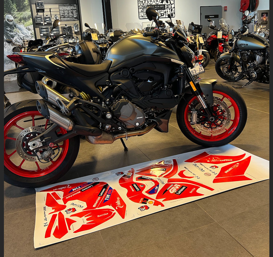 Kit Déco Ducati Monster 937 (2021+) – Stickers Full Cover MotoGP, MM93, FB63, Performance | Made in France