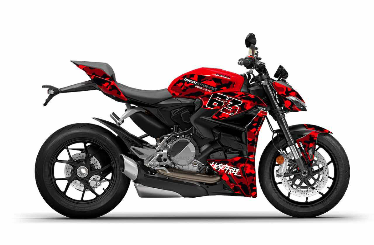 DUCATI-STREET-STREETFIGHTER-V2-2025-personnalisation-kit-deco-stickers-burn-out-design-MOTOGP-MOTO-GP-FB63-63-EDITION-LIMITED