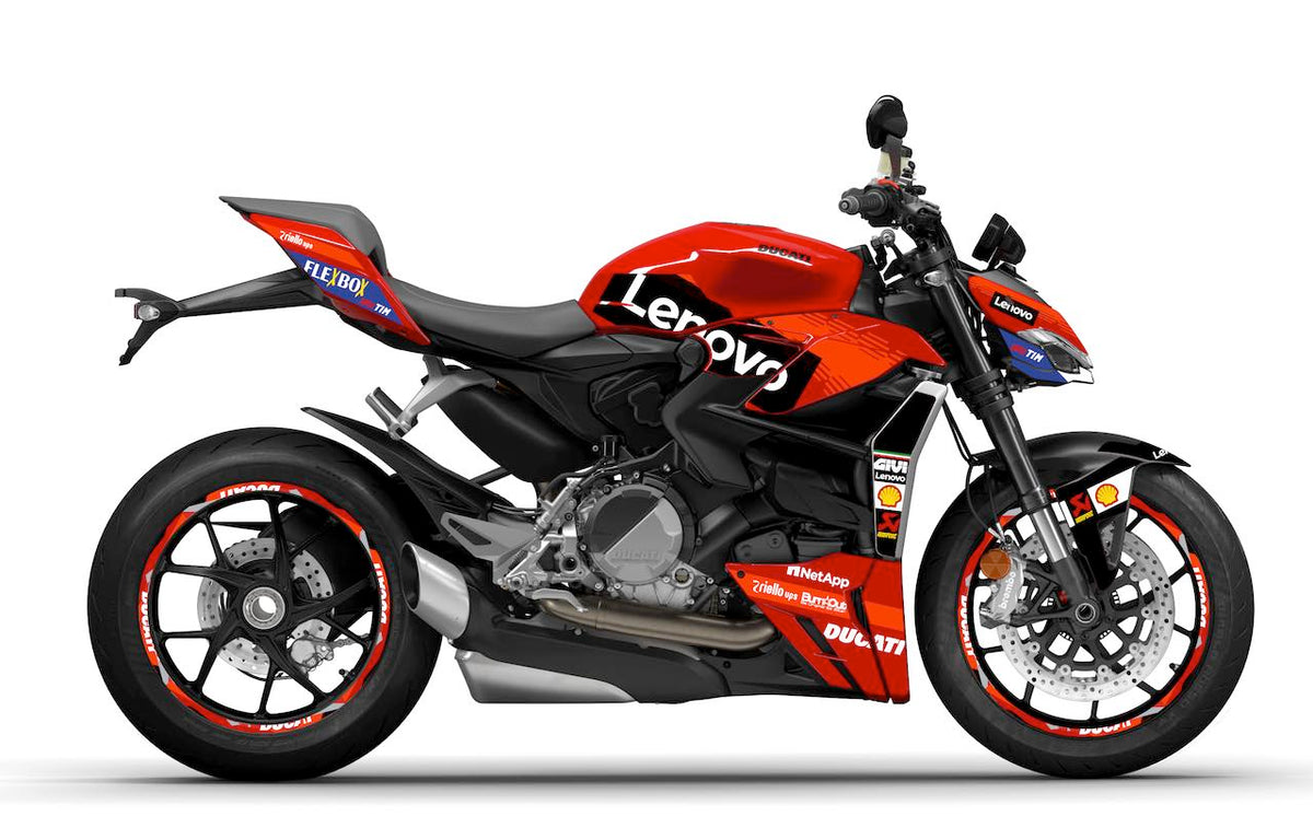 DUCATI-STREET-STREETFIGHTER-V2-2025-personnalisation-kit-deco-stickers-burn-out-design-MOTOGP-MOTO GP