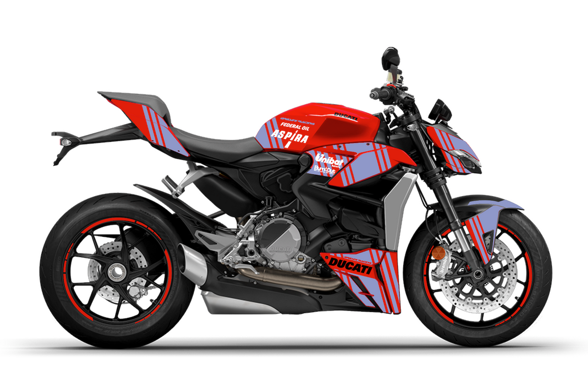 DUCATI-STREET-STREETFIGHTER-V2-2025-personnalisation-kit-deco-stickers-burn-out-design-PRAMAC