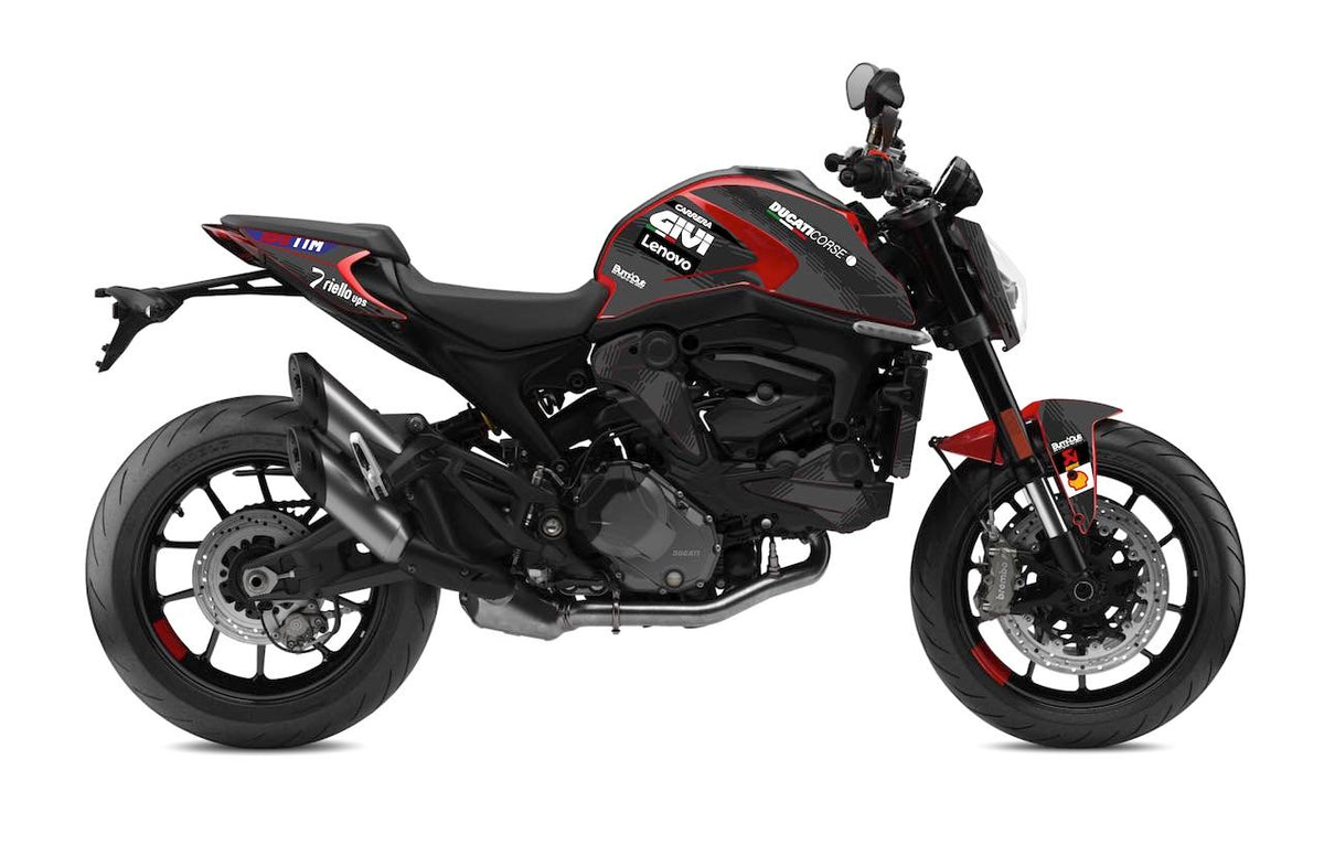 Kit Déco Ducati Monster 937 (2021+) – Stickers Full Cover MotoGP, MM93, FB63, Performance | Made in France