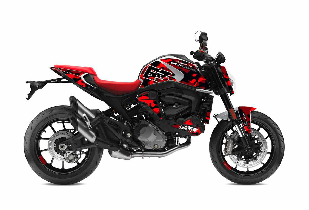 Kit Déco Ducati Monster 937 (2021+) – Stickers Full Cover MotoGP, MM93, FB63, Performance | Made in France