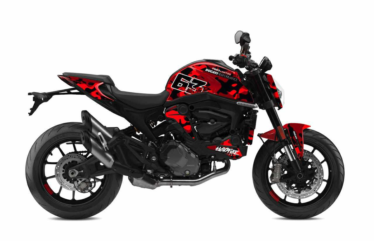Kit Déco Ducati Monster 937 (2021+) – Stickers Full Cover MotoGP, MM93, FB63, Performance | Made in France