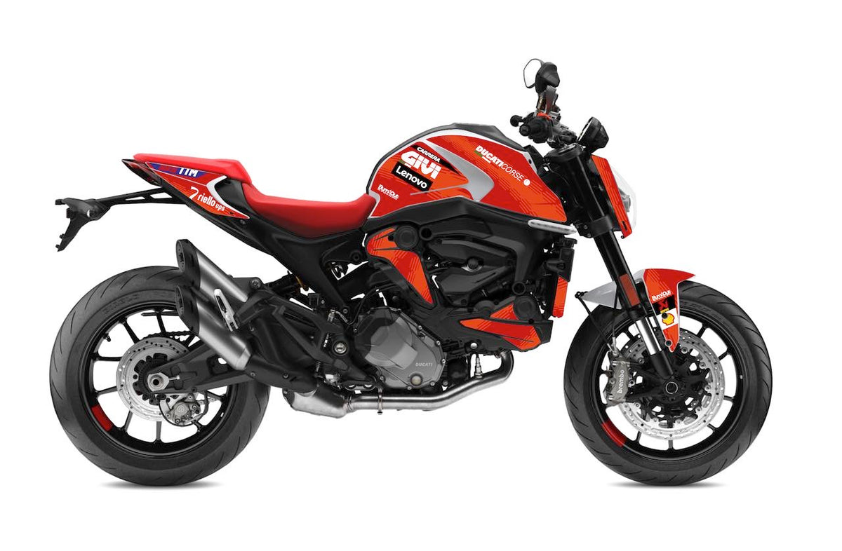 Kit Déco Ducati Monster 937 (2021+) – Stickers Full Cover MotoGP, MM93, FB63, Performance | Made in France