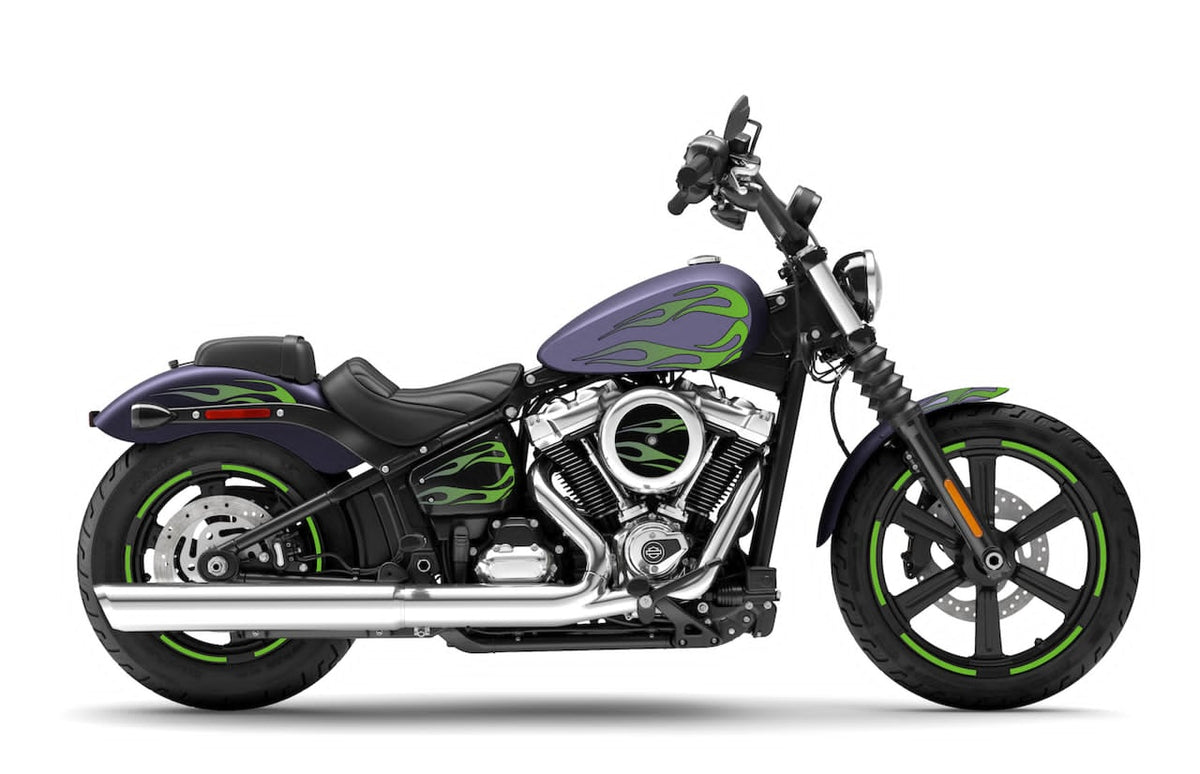 Harley-Davidson Softail Standard / Street Bob Decal Kit (2022+) – 5 Designs | Burn-Out-Design