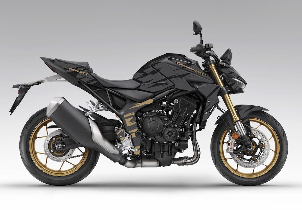 Kit déco Honda Hornet CB 1000 2025 — FIREBLADE Gris sur Noir — Burn-Out Design