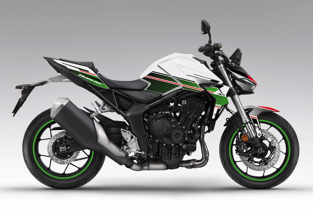 Kit déco Honda Hornet CB 1000 2025 — VISION Blanc Vert — Burn-Out Design
