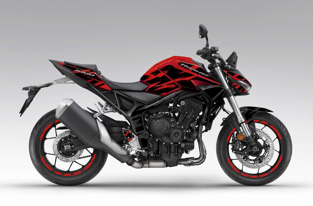Kit déco Honda Hornet CB 1000 2025 — FIREBLADE Noir Rouge — Burn-Out Design