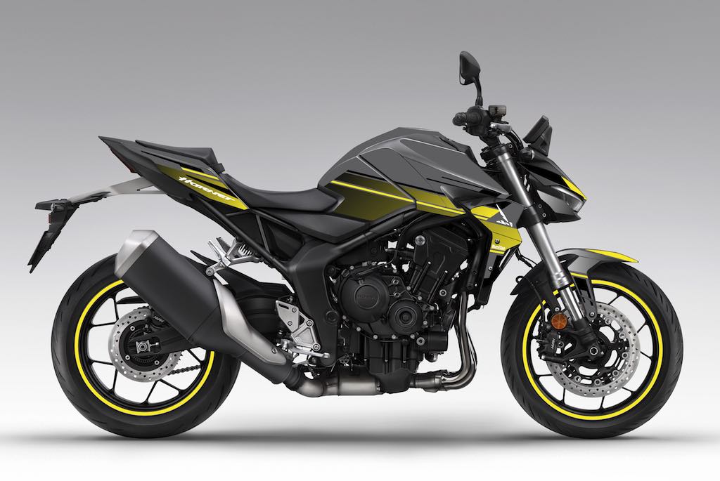 Kit déco Honda Hornet CB 1000 2025 — VISION Gris Jaune — Burn-Out Design