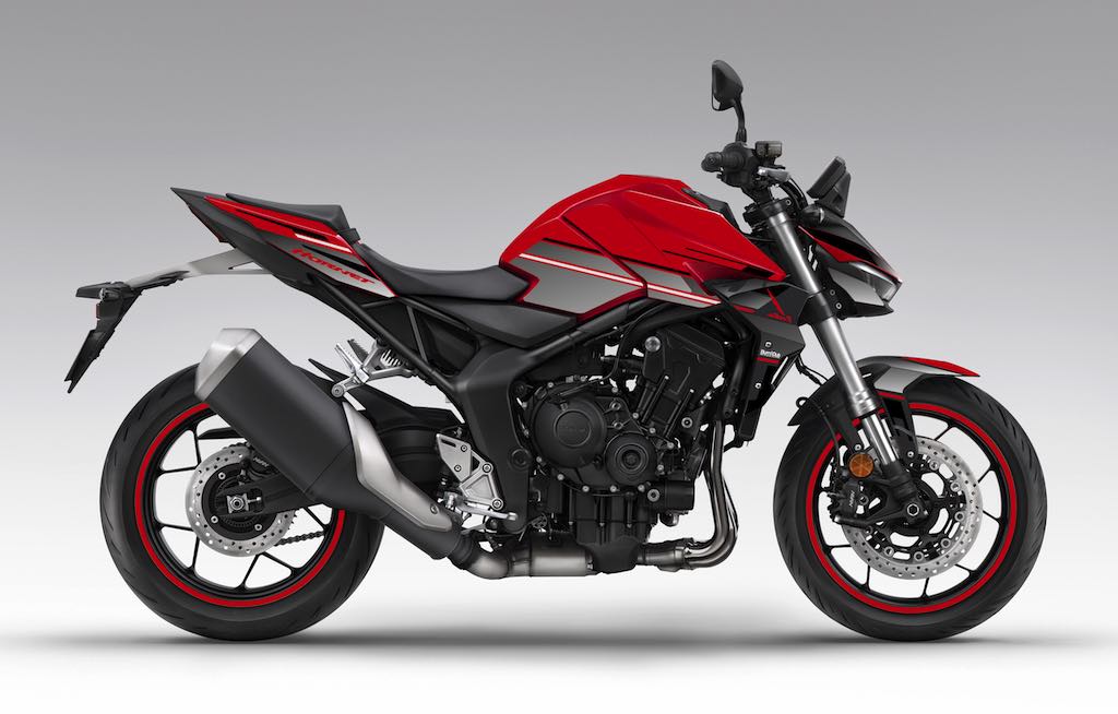 Kit déco Honda Hornet CB 1000 2025 — VISION Noir Gris sur Rouge — Burn-Out Design