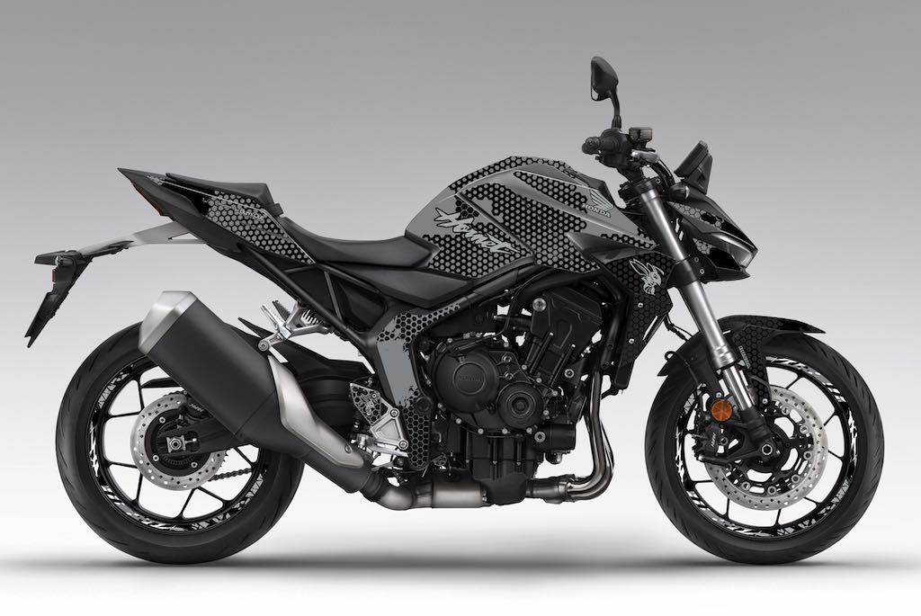 Kit déco Honda Hornet CB 1000 2025 — HORNET Gris Noir — Burn-Out Design