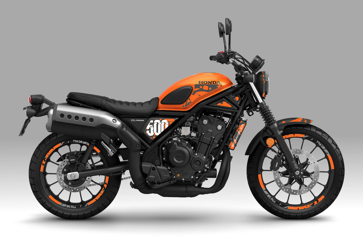 Kit Déco Honda CL 500 2023+ – GOOD VIBES & SCRAMBLER | Déco Jantes Incluse | Made in France