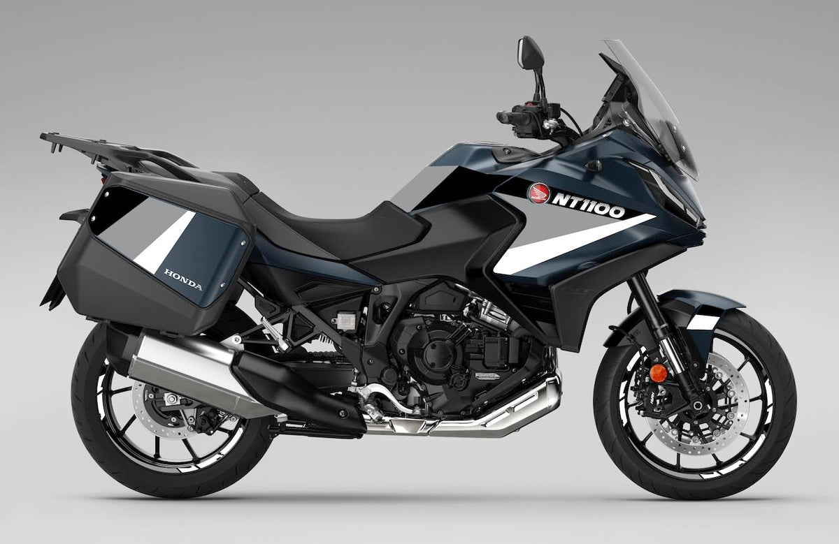 Kit Déco Honda NT1100 (Coloris 2022 à 2024) — AILES, BOL, LINE, Fireblade, Speed | Stickers Valises & Jantes | Burn-Out-Design