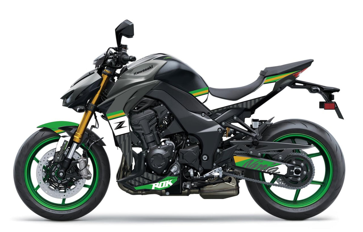 Kawasaki-Z-1100-Z1100-roadster-personnalisation-kit-deco-stickers-burn-out-design-Noir-WSBK-Vert-Blanc-Jaune