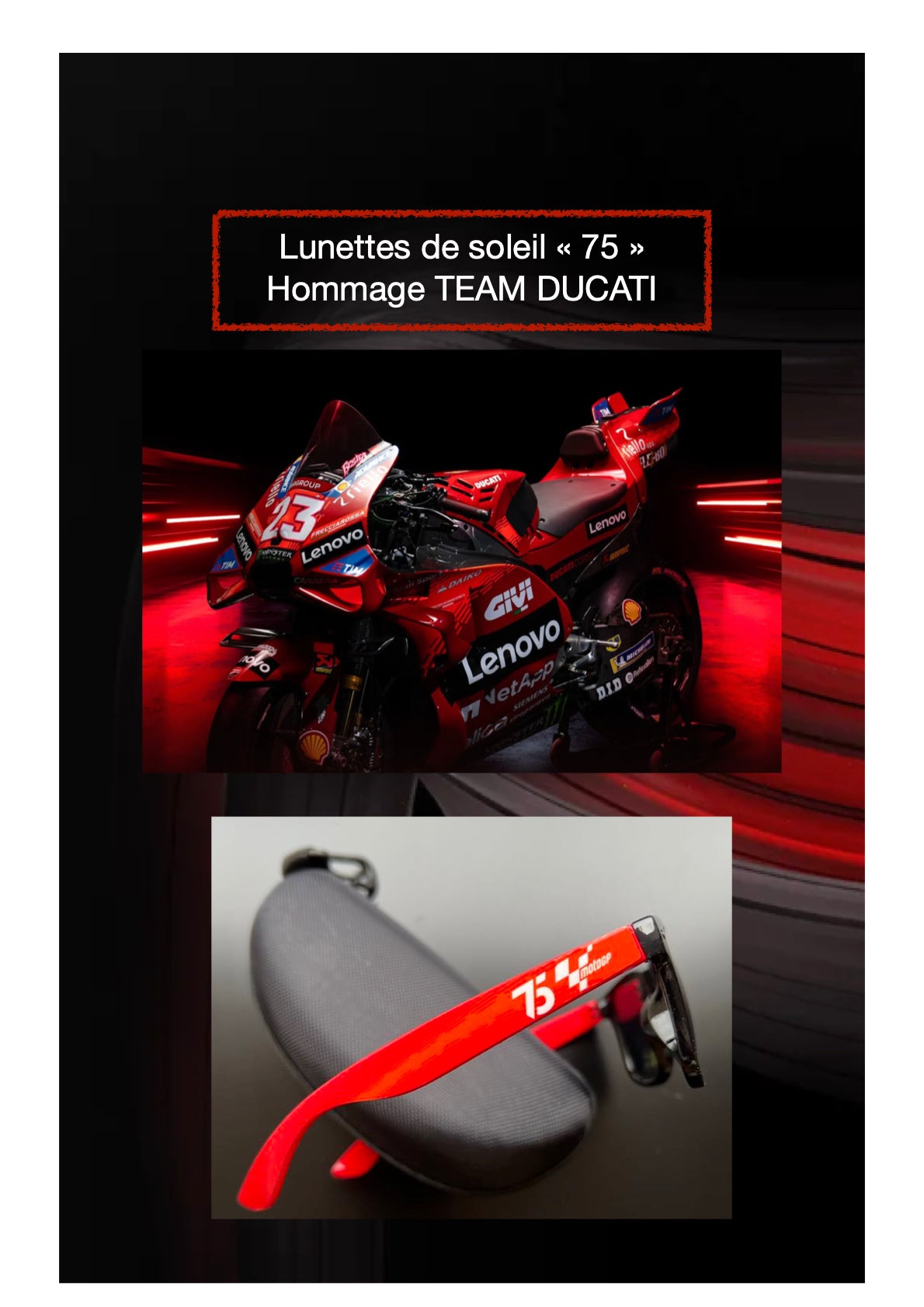 Lunettes de soleil MotoGP 75 ans – UV400, 8 équipes