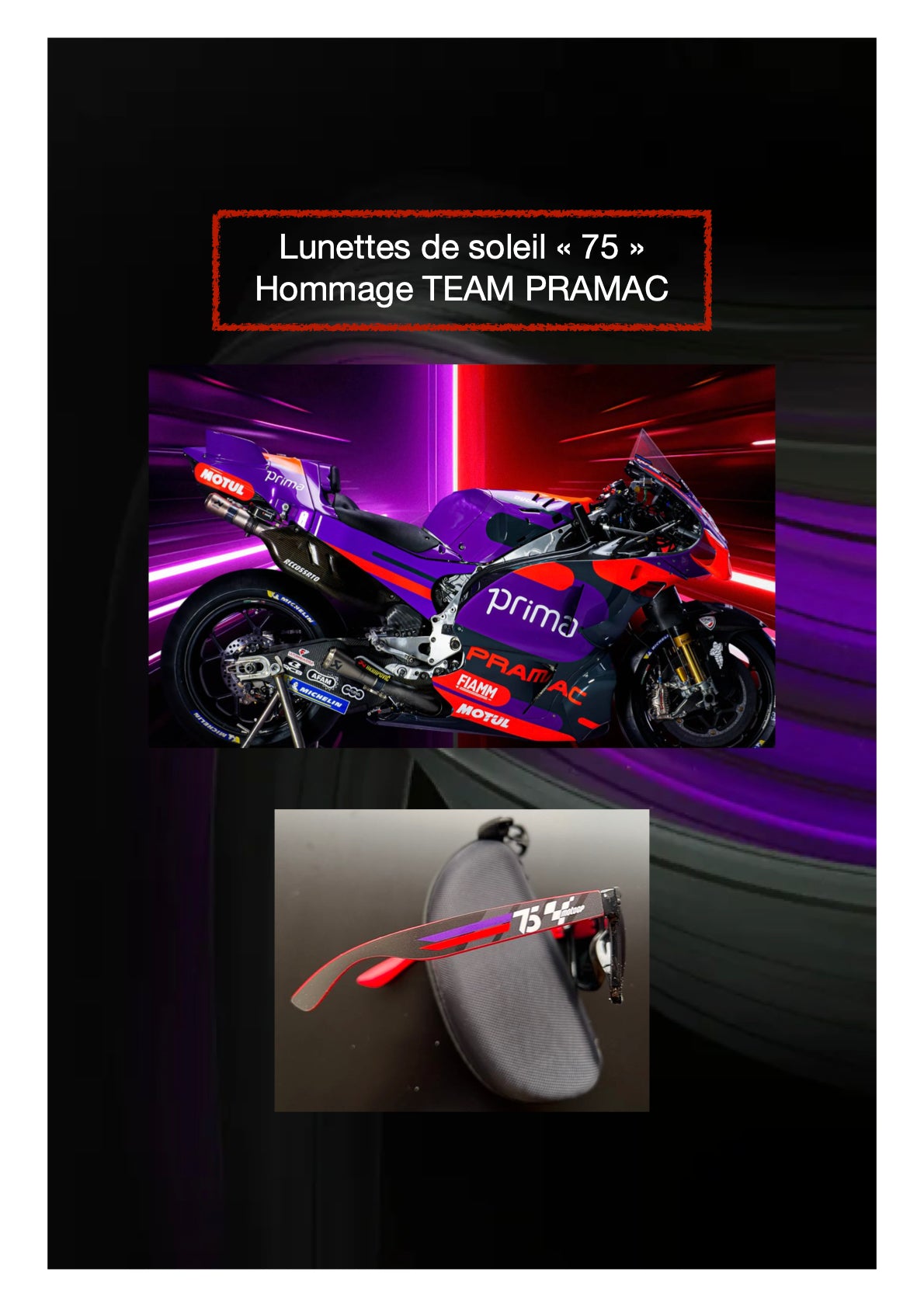 Lunettes de soleil MotoGP 75 ans – UV400, 8 équipes