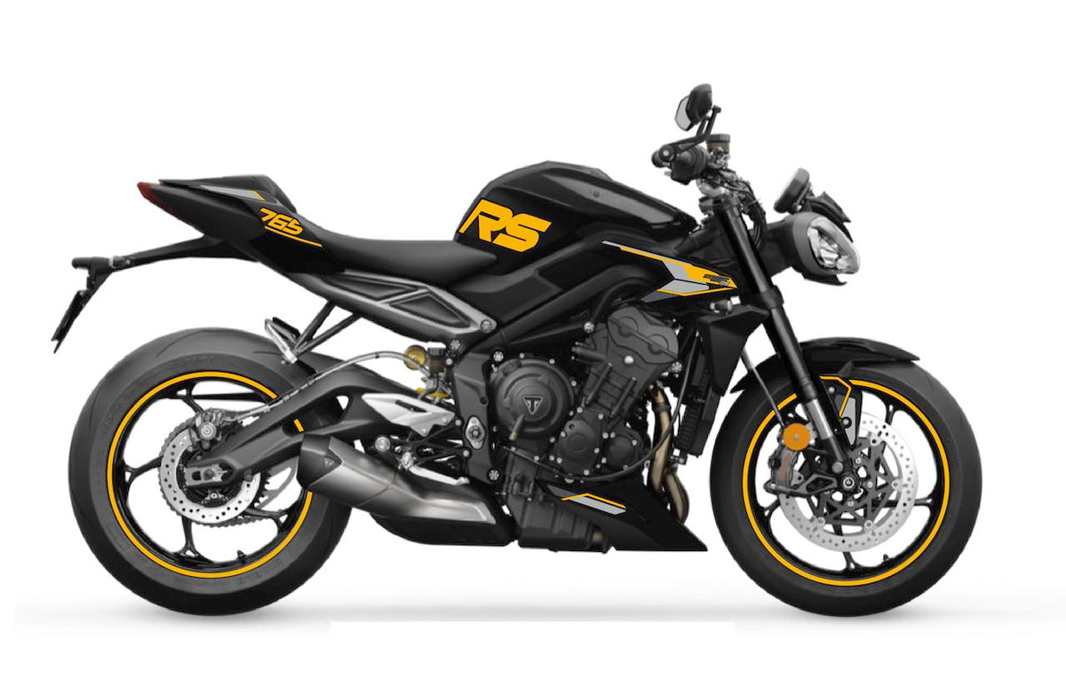 Kit Déco Triumph Street Triple RS 765 Phantom Black ou Granite / Kingfisher Blue (2023+) | Recouvrement