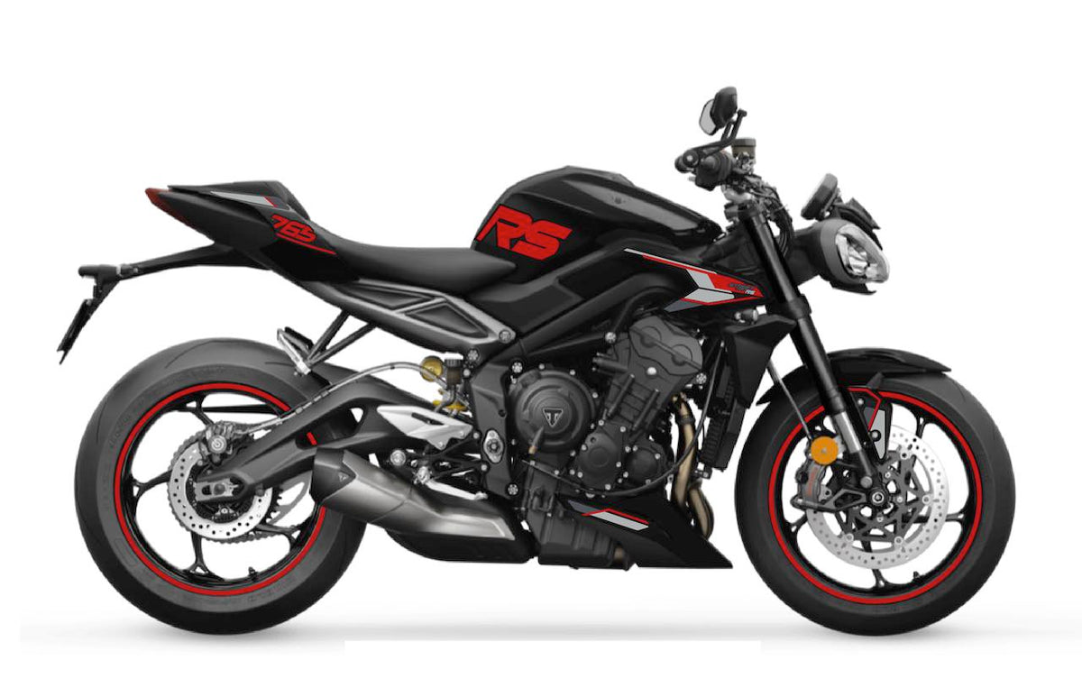 Kit Déco Triumph Street Triple RS 765 Phantom Black ou Granite / Kingfisher Blue (2023+) | Recouvrement