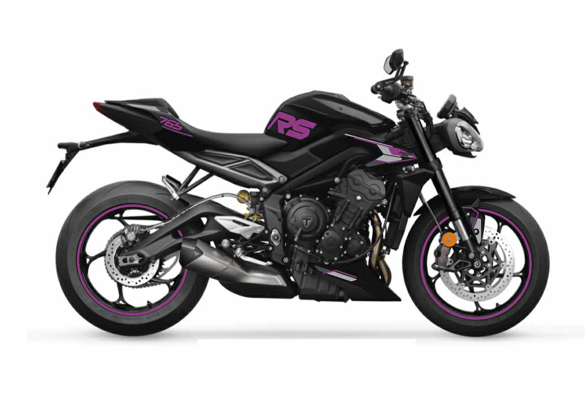 Kit Déco Triumph Street Triple RS 765 Phantom Black ou Granite / Kingfisher Blue (2023+) | Recouvrement