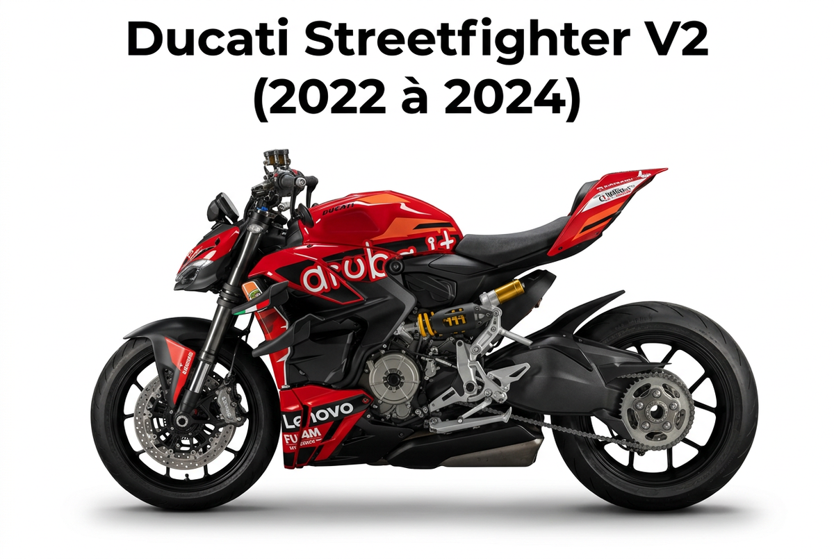 Couverture Ducati Streetfighter V2 (2022 à 2024) avec graphisme WSBK