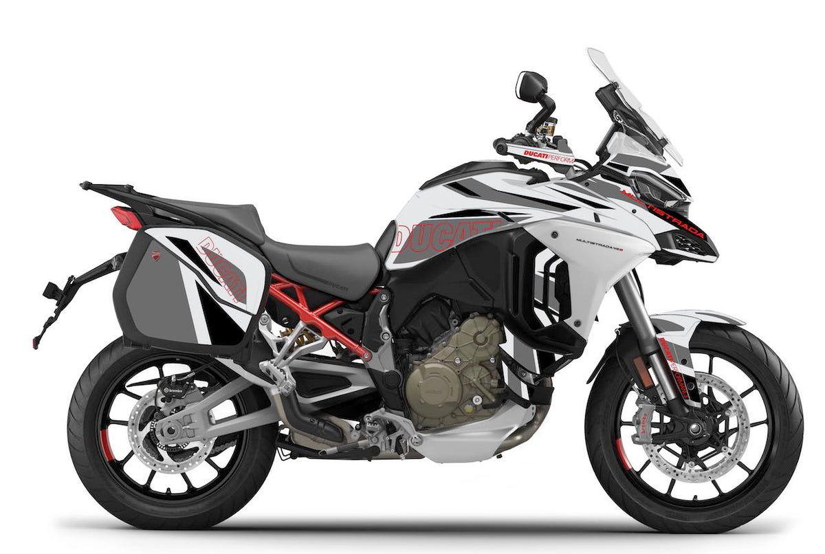Kit Déco Ducati Multistrada V4 / V4S / V4S Sport (2021+) – Full Cover, Valises incluses, MM93, FB63 | Made in France