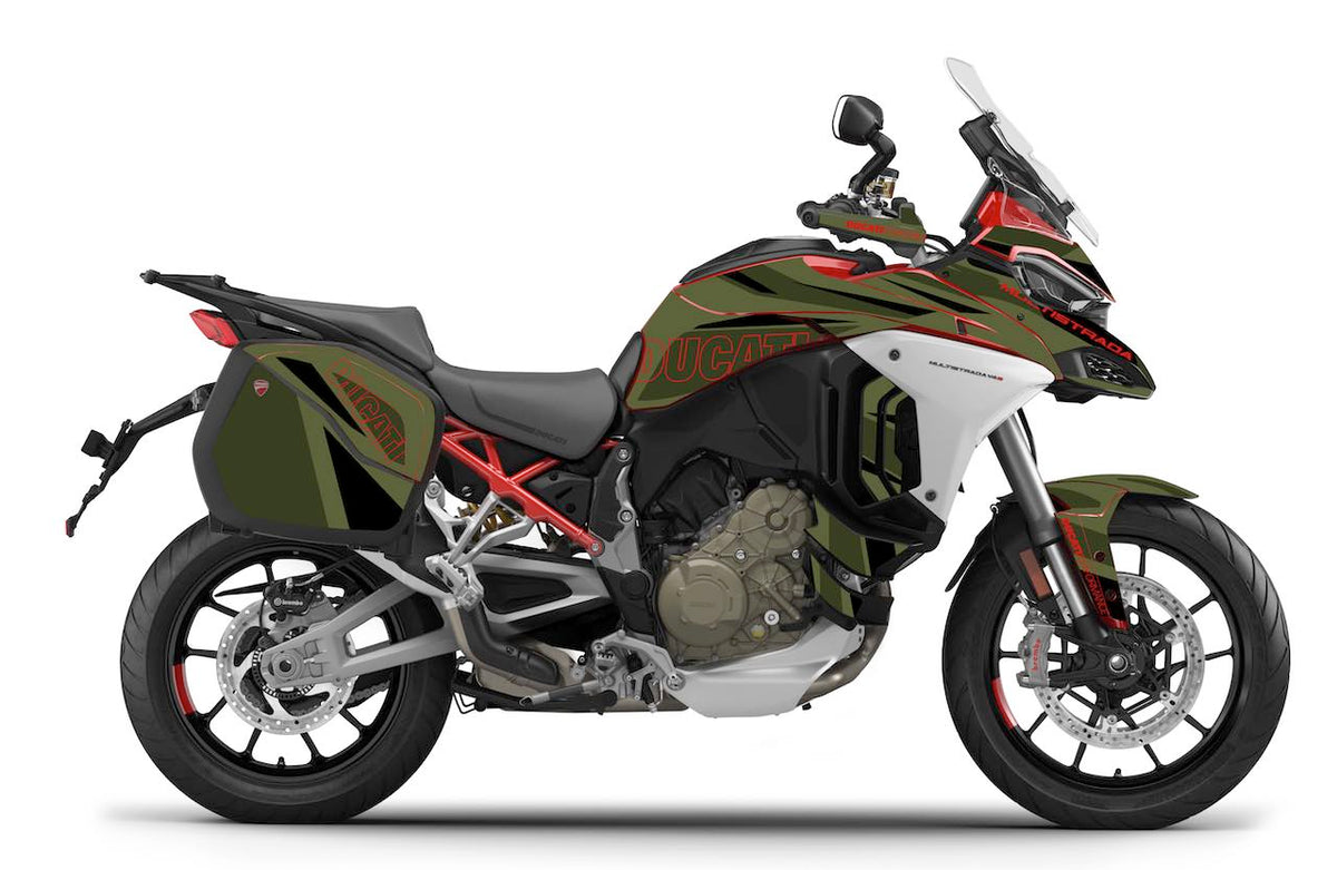 Kit Déco Ducati Multistrada V4 / V4S / V4S Sport (2021+) – Full Cover, Valises incluses, MM93, FB63 | Made in France