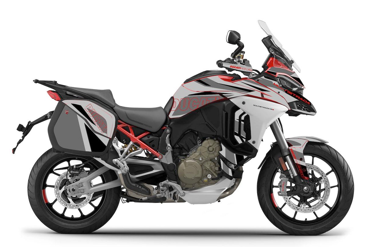 Kit Déco Ducati Multistrada V4 / V4S / V4S Sport (2021+) – Full Cover, Valises incluses, MM93, FB63 | Made in France