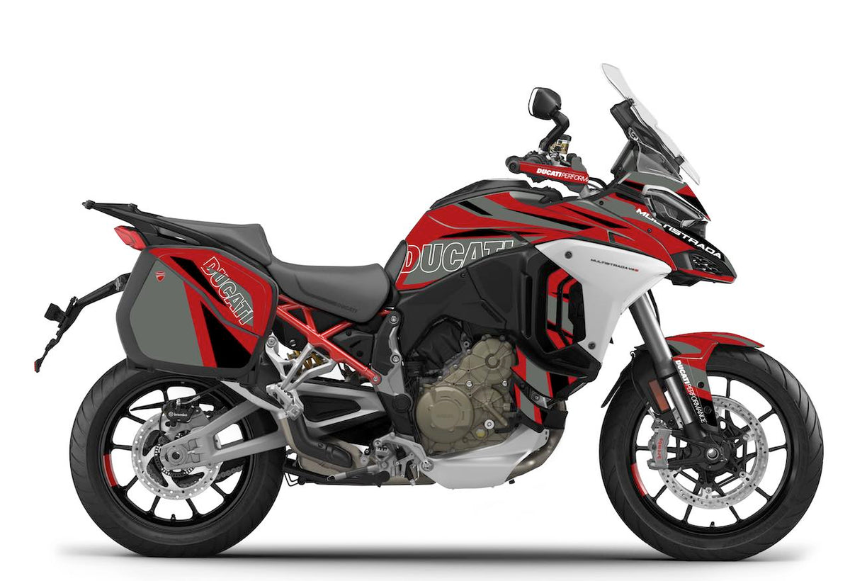 Kit Déco Ducati Multistrada V4 / V4S / V4S Sport (2021+) – Full Cover, Valises incluses, MM93, FB63 | Made in France
