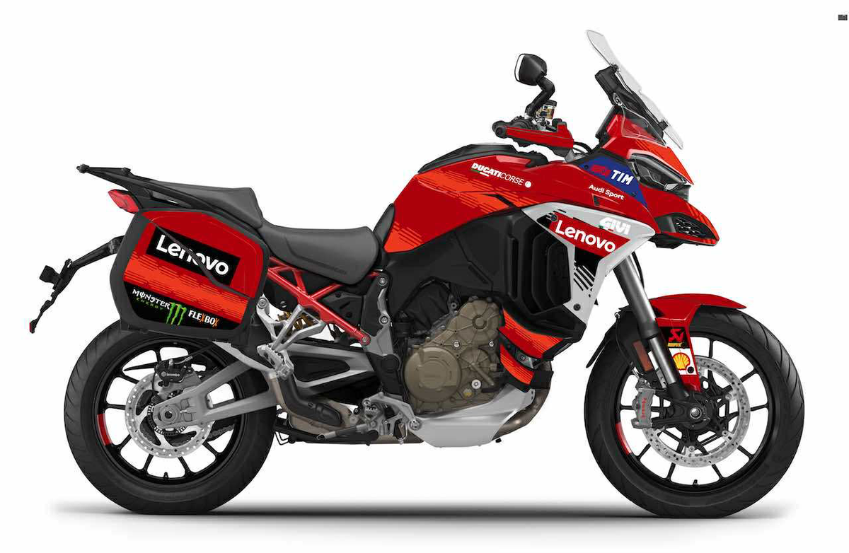 Kit Déco Ducati Multistrada V4 / V4S / V4S Sport (2021+) – Full Cover, Valises incluses, MM93, FB63 | Made in France