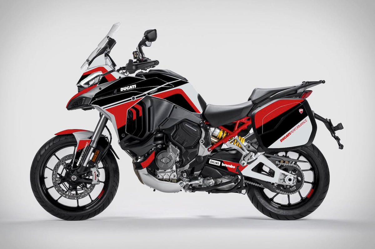 Kit Déco Ducati Multistrada V4 / V4S / V4S Sport (2021+) – Full Cover, Valises incluses, MM93, FB63 | Made in France