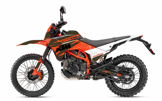 ktm enduro 125 390 stickers kit déco burnoutdesign.com orange kaki