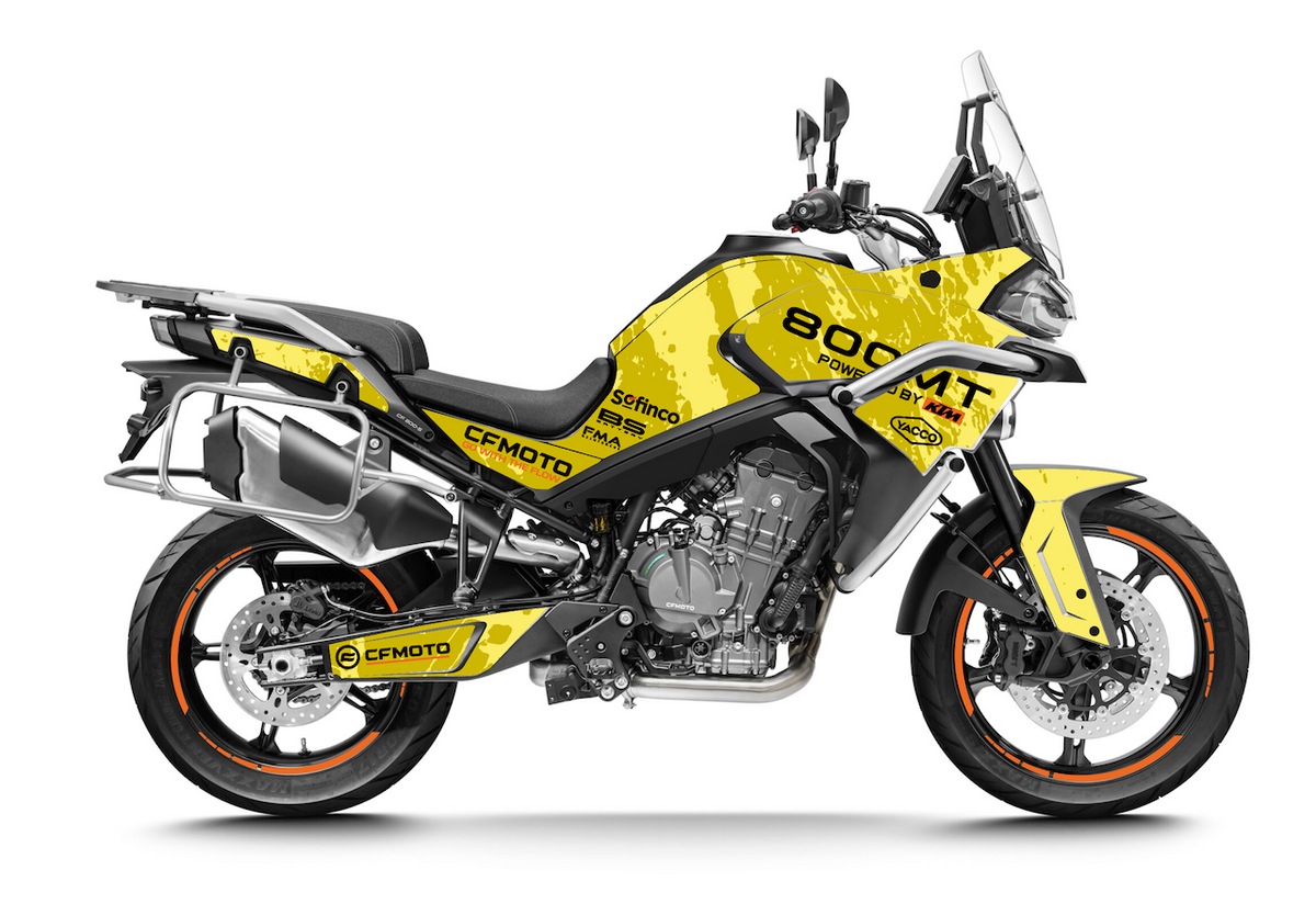 CF Moto 800 MT IBEX kit déco stickers Adventure Sable — Burn-Out-Design