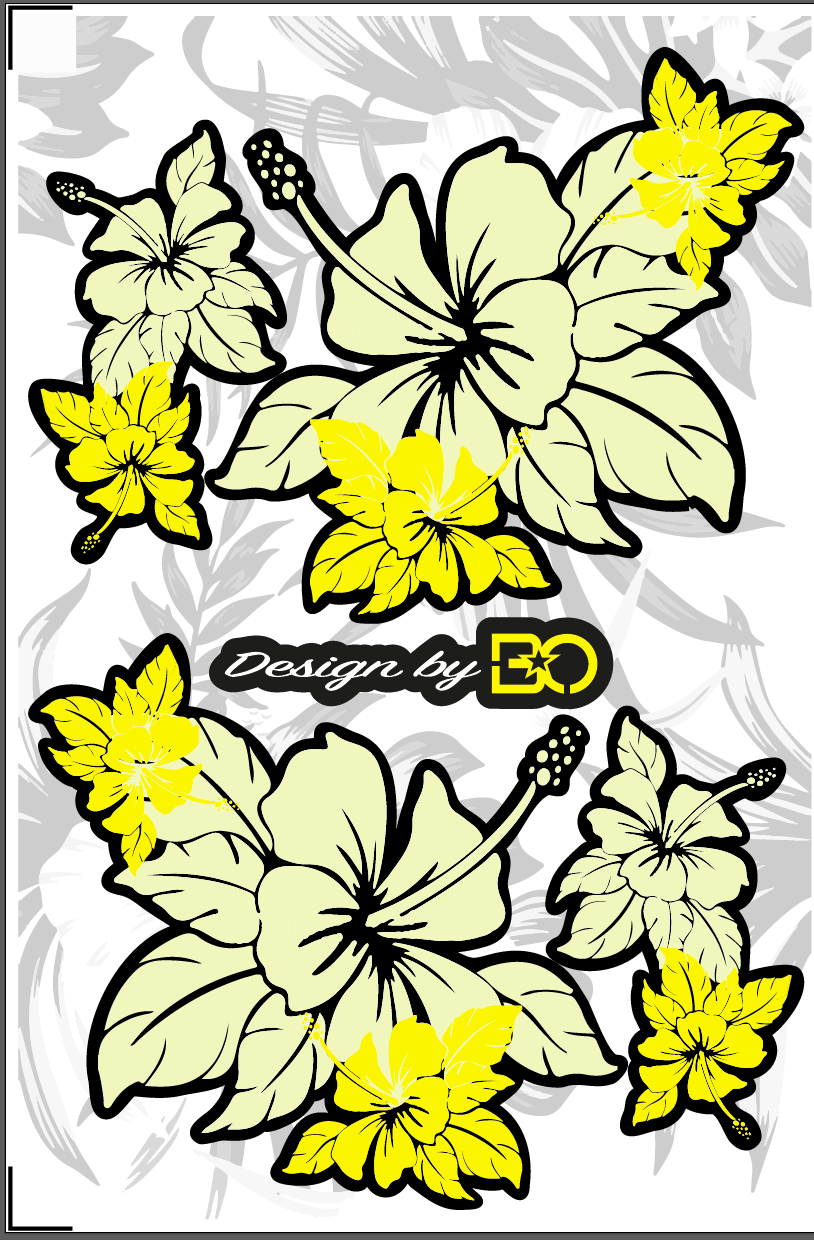 Stickers pour Casques Bol FLOWERS
