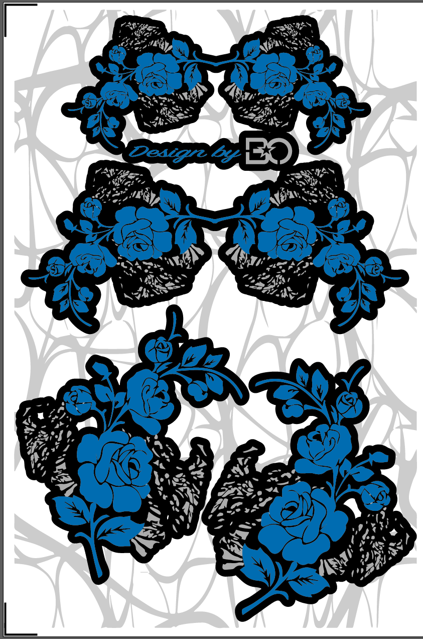 Stickers pour Casques Bol FLOWERS