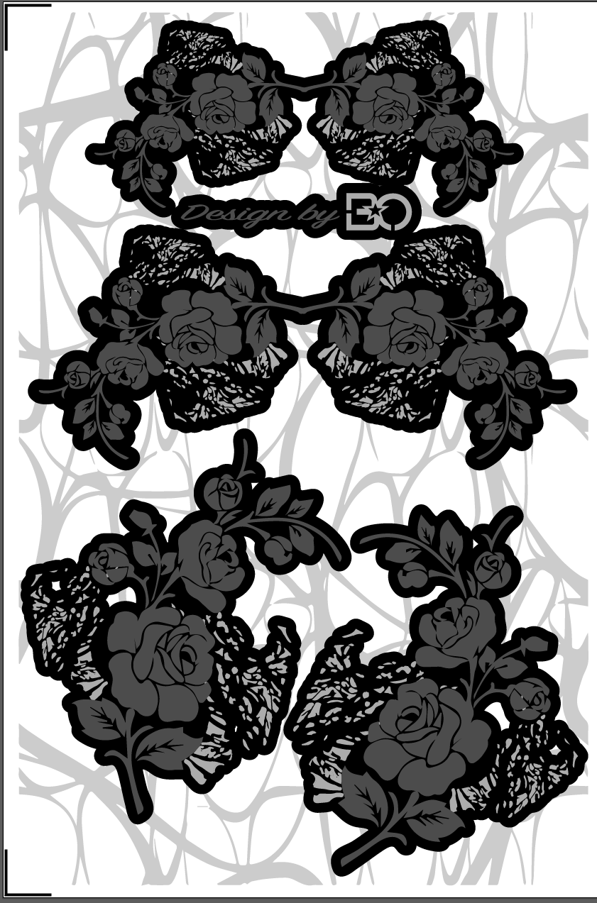 Stickers pour Casques Bol FLOWERS