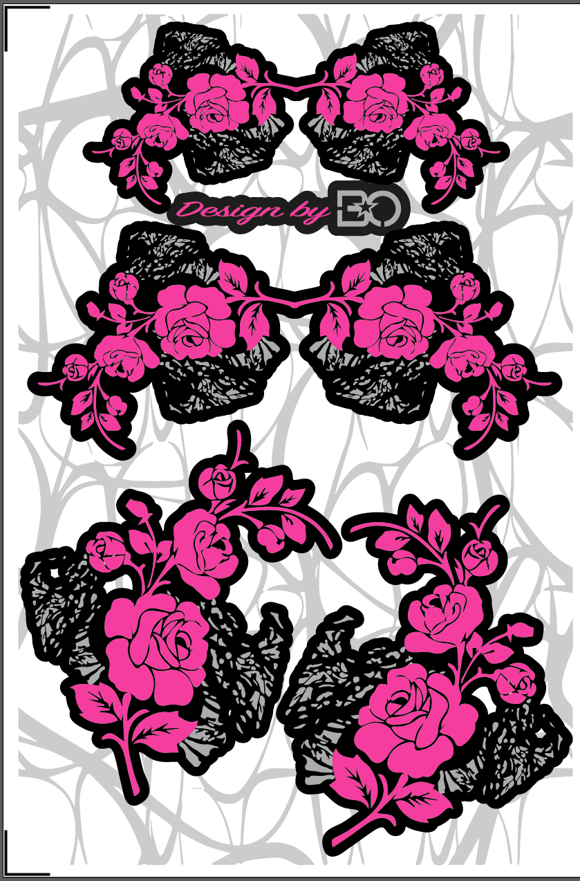 Stickers pour Casques Bol FLOWERS