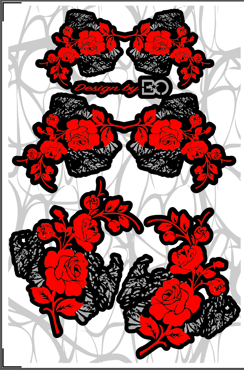 Stickers pour Casques Bol FLOWERS