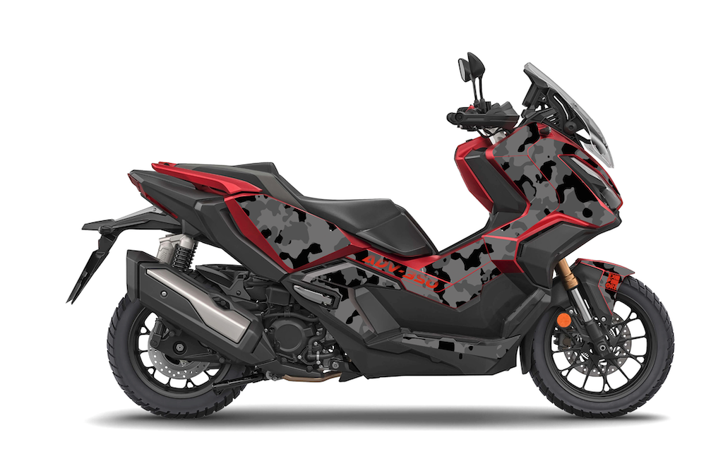 Kit Déco Honda ADV 350 2022+ – 4 Designs Full Cover : REPSOL, DAKAR, CAMO, HRC | Made in France