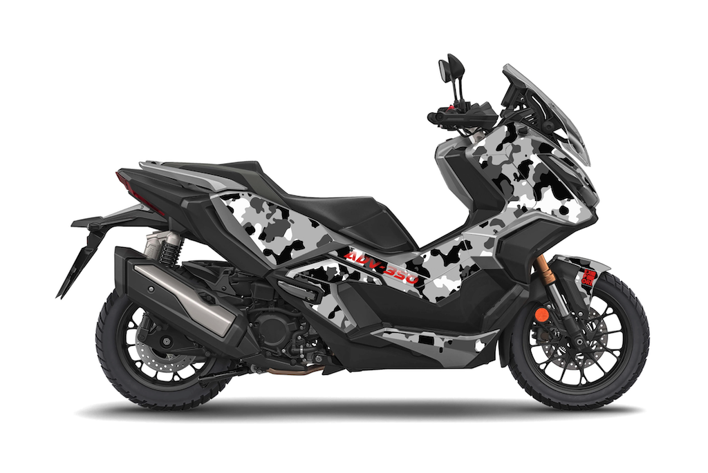 Kit Déco Honda ADV 350 2022+ – 4 Designs Full Cover : REPSOL, DAKAR, CAMO, HRC | Made in France